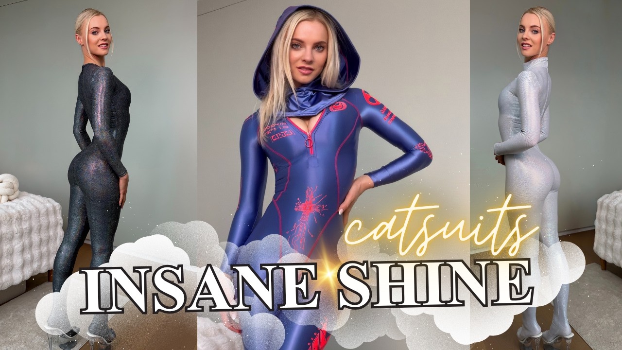 INSANE SHINE! HiroGato Catsuit Try On | 4 Eye-Catching PVC & Spandex Outfits