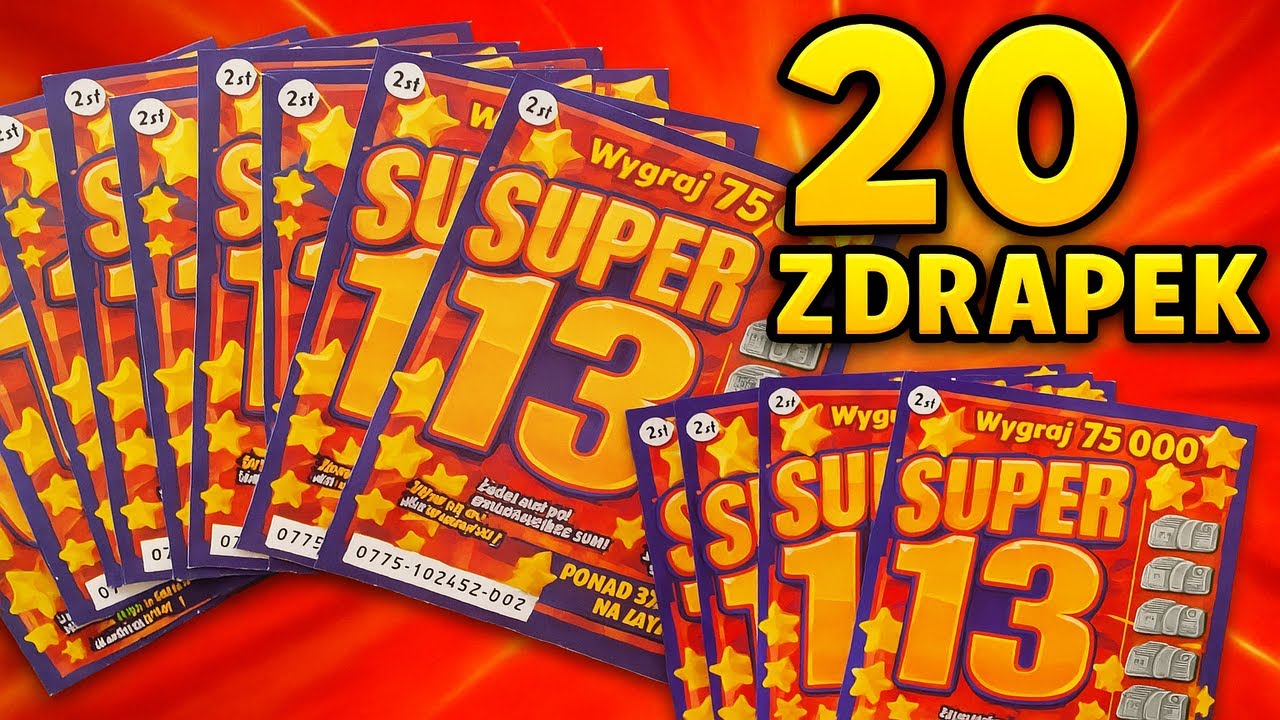 Zdrapki Lotto 🎲 SUPER 13 #0775 👉 PREMIERA 👉 20 zdrapek
