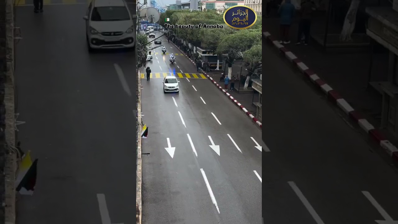 #شاهد موكب قداسة البابا ليون ال 14 وهو يمر باهم شارع في مدينة عنابة