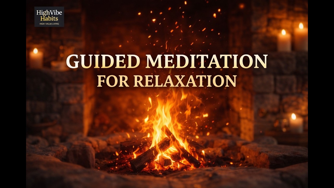 🔥 Guided Meditation for Deep Relaxation | Fireplace Ambience for Calm, Stress Relief & Inner Peace