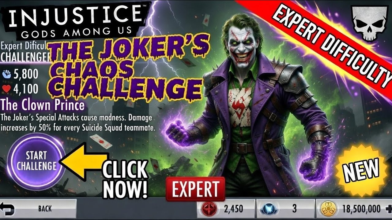 Injustice Mobile: Arkham Origins The Joker EXPERT Difficulty 