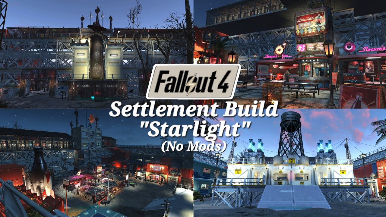 Fallout 4 - Starlight Drive-in Settlement Build Tour: 