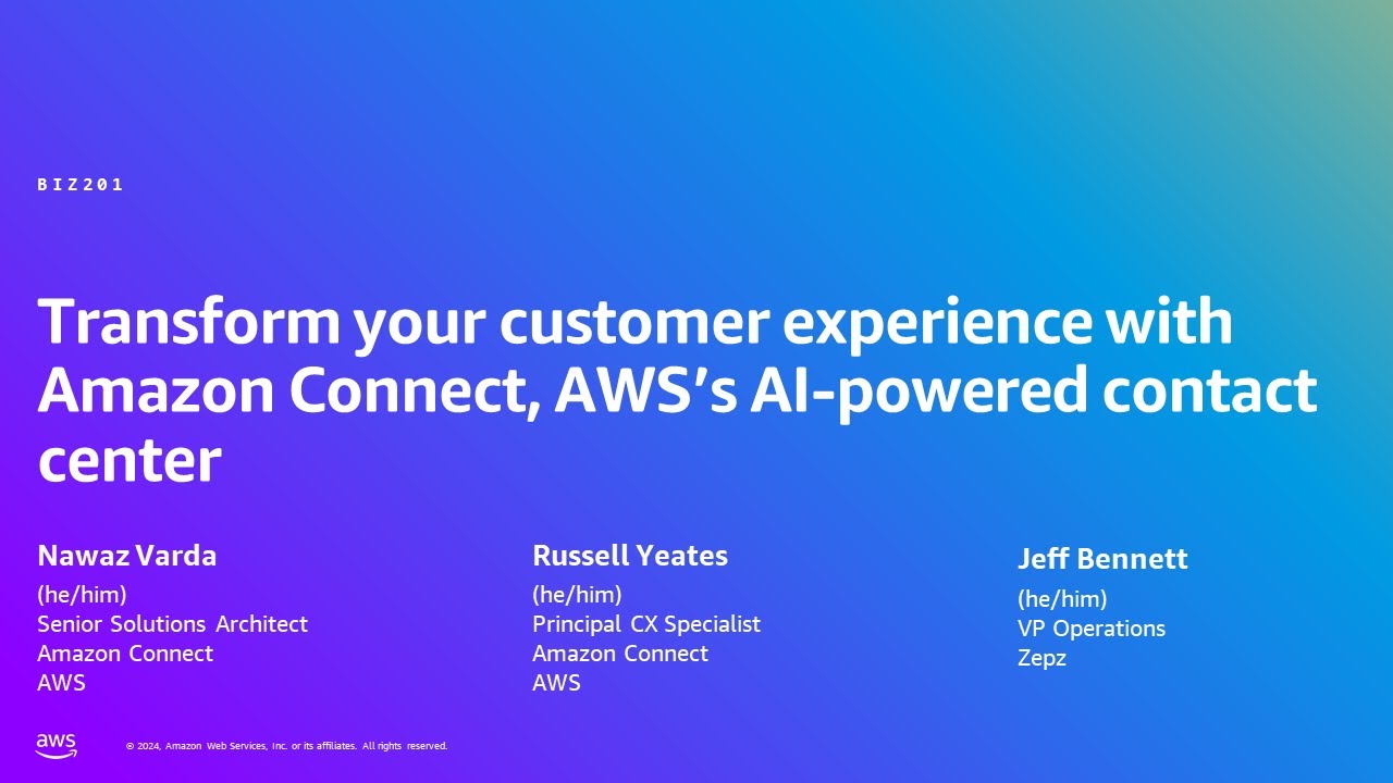 AWS Summit London 2024 - Transform your customer experience with Amazon Connect (BIZ201)