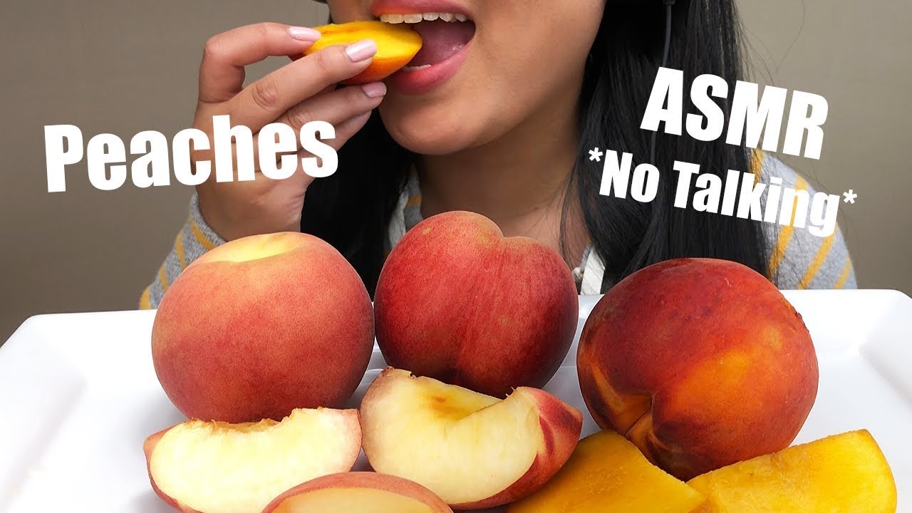 ASMR Peaches BIG BITES (Juicy Eating Sounds) | No Talking | ASMR Phan