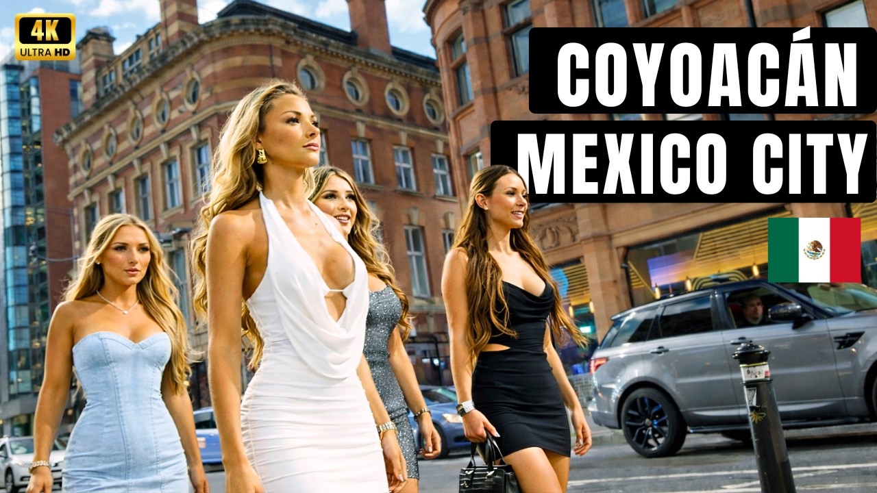 Mexico Walking Tour | Coyoacan Streets 4k