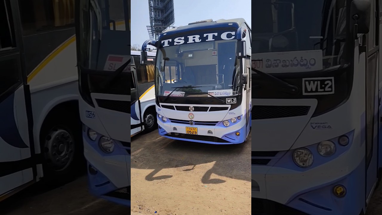 Apsrtc & Tsrtc buses taking rest at Visakhpatnam #apsrtc #tsrtc #andhra #telangana #busjourney #bus