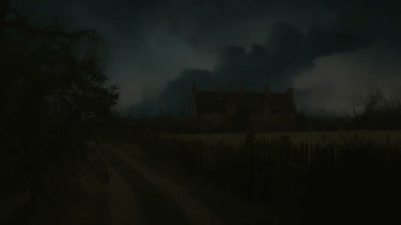 Night at the Vast Valley Farm | Wind Blowing Through Grasslands | Deep Echoing Thunders for Sleep