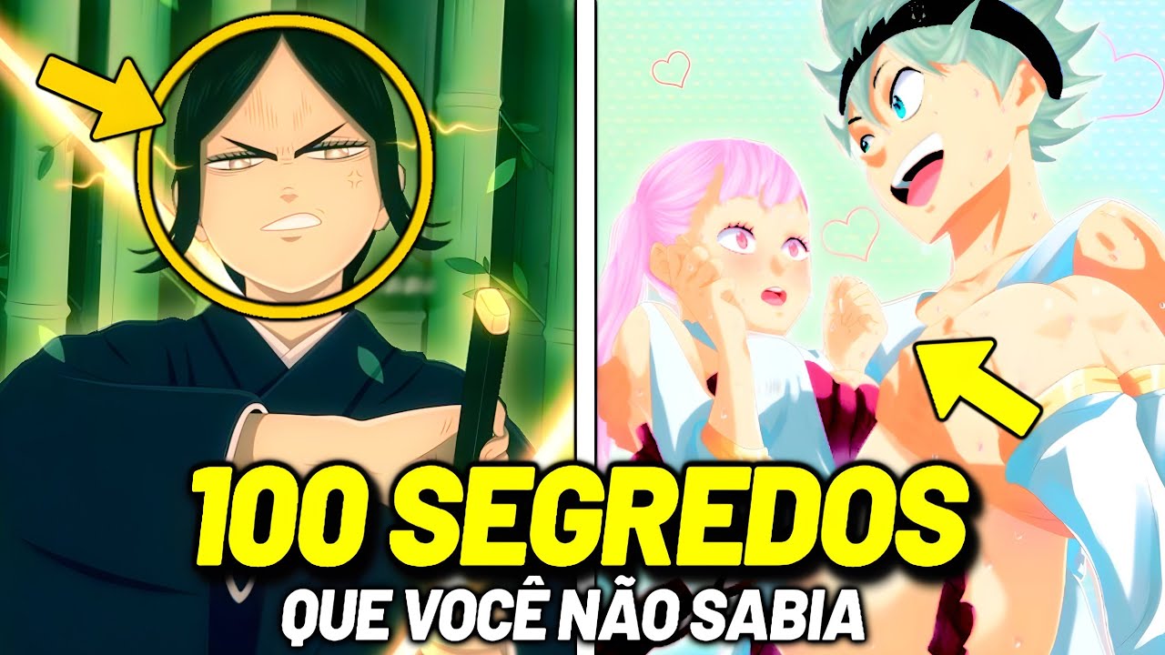 100 SEGREDOS de BLACK CLOVER que VOCÊ NÃO SABIA! (Curiosidades)