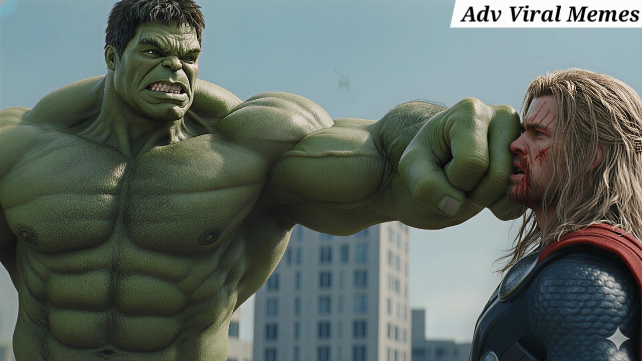 Thor vs Hulk FULL BATTLE ⚡🔥 | Epic Superhero Fight | Episode 1 | AI Cinematic Action #hulk #thor #ai
