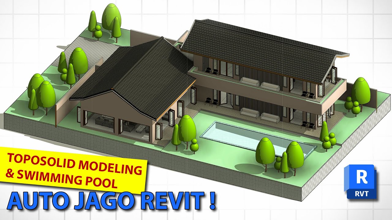 Revit Villa Part 21  |  Toposolid Modeling & Swimming Pool