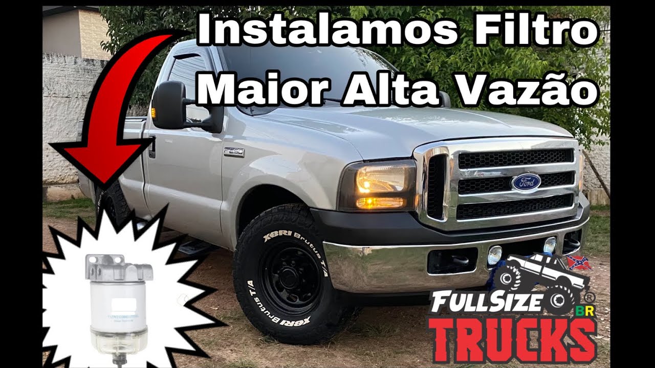 Instalando Filtro Maior com Alta Vazão na F250 Cummins 4BT (mecânico)