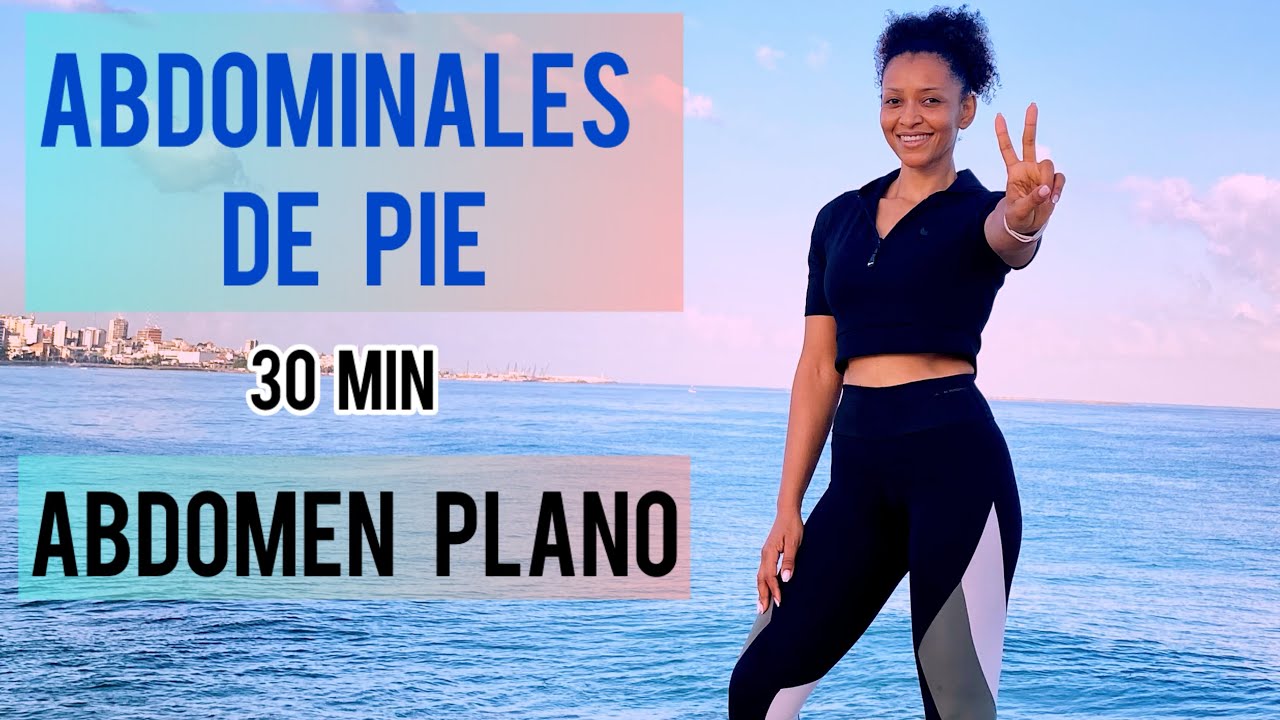 QUEMAR GRASA DEL ABDOMEN y Cintura DE PIE/ Sin Saltos/30 Min