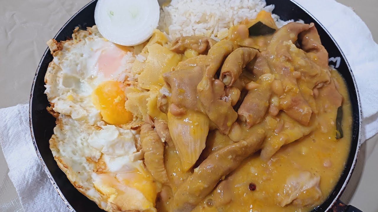ALMOÇO DE HOJE FEIJÃO ADUBADO OVO FRITO ARROZ