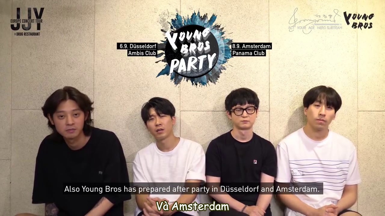 [Viet/Engsub]  JJY + Drug Restaurant greetings to Europe!