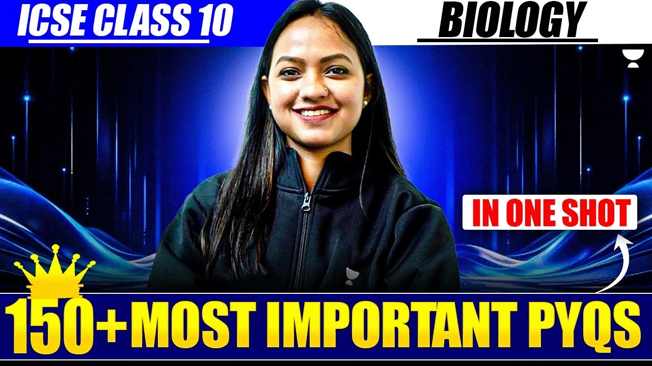 Only these 150 Questions to Score 75+🔥 in ICSE Class 10 Biology Exam 2026 | Pallavi Ma'am