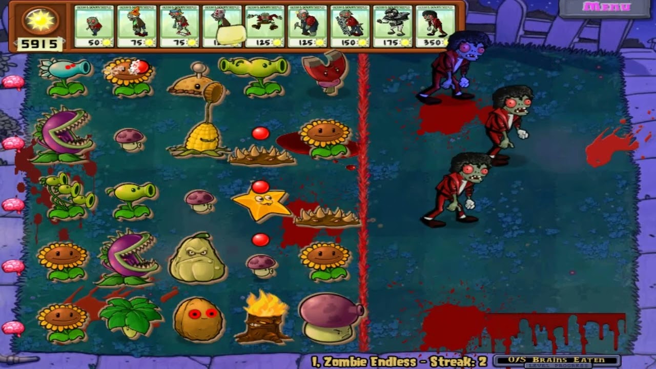 Plants Vs Zombies 1 Lawn of Hell Edition // I. Zombie Endless - Streak: 0 To