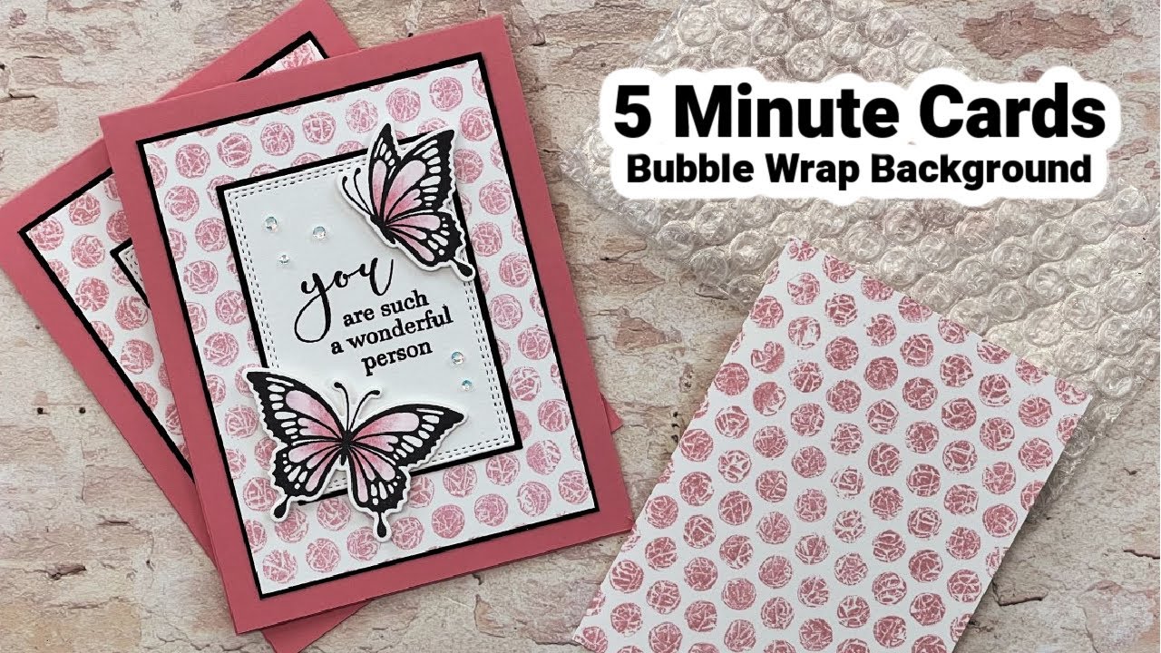 5 Minute Cards - Bubble Wrap Background