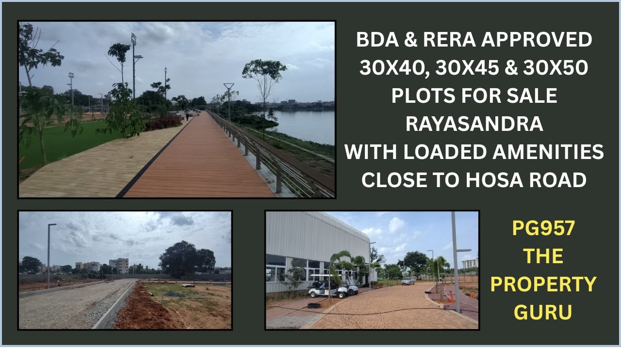 BDA Approved 30x40 Sites for Sale Hosa Road/Rayasandra | PG957 | 8884441367/8884441368