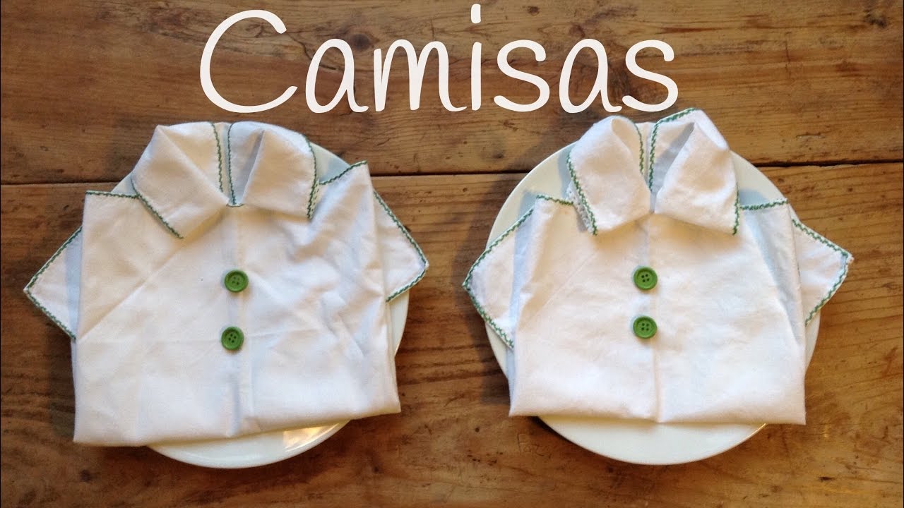 Cómo doblar servilletas en forma de camisa | Decoración para mesas de fiesas