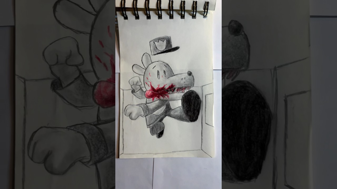Dogman experiment gone wrong (Part 2) ⚠️ WARNING MILD GORE ⚠️ #art #dogman #dogmanmovie #drawing