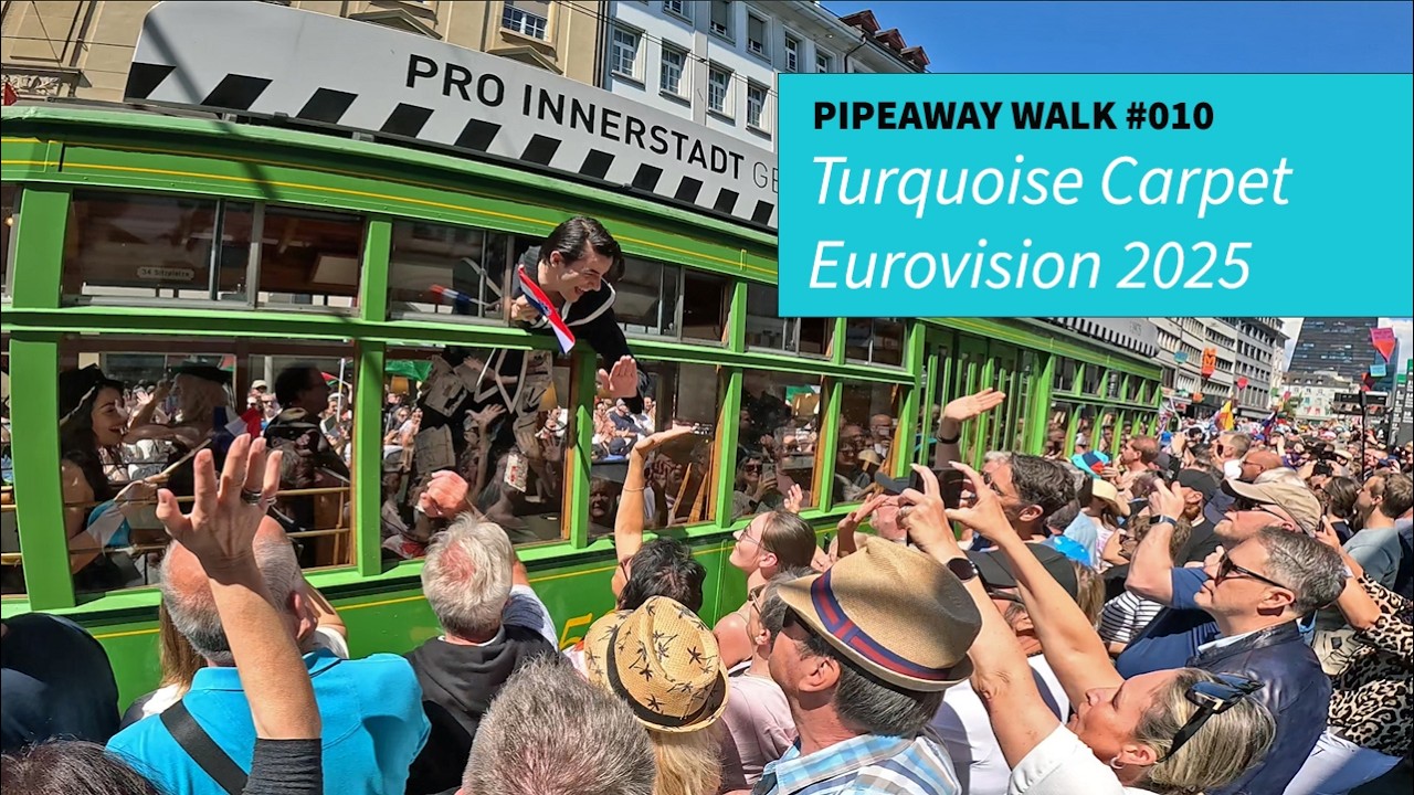 Palestine Protests at Eurovision Turquoise Carpet 2025 - Pipeaway Walk 010