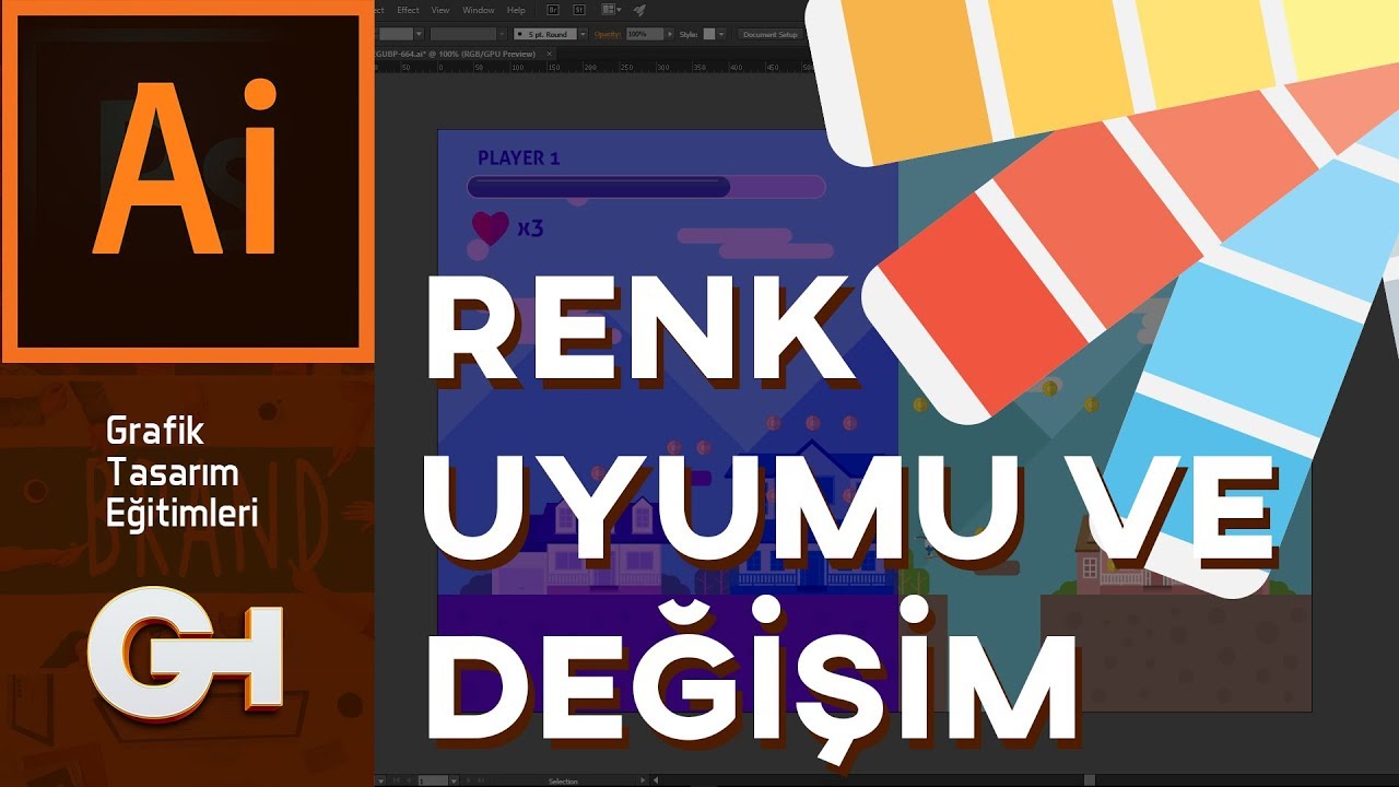 İllustrator ile Renk Uyumu ve Değiştirme | Adobe İllustrator CC