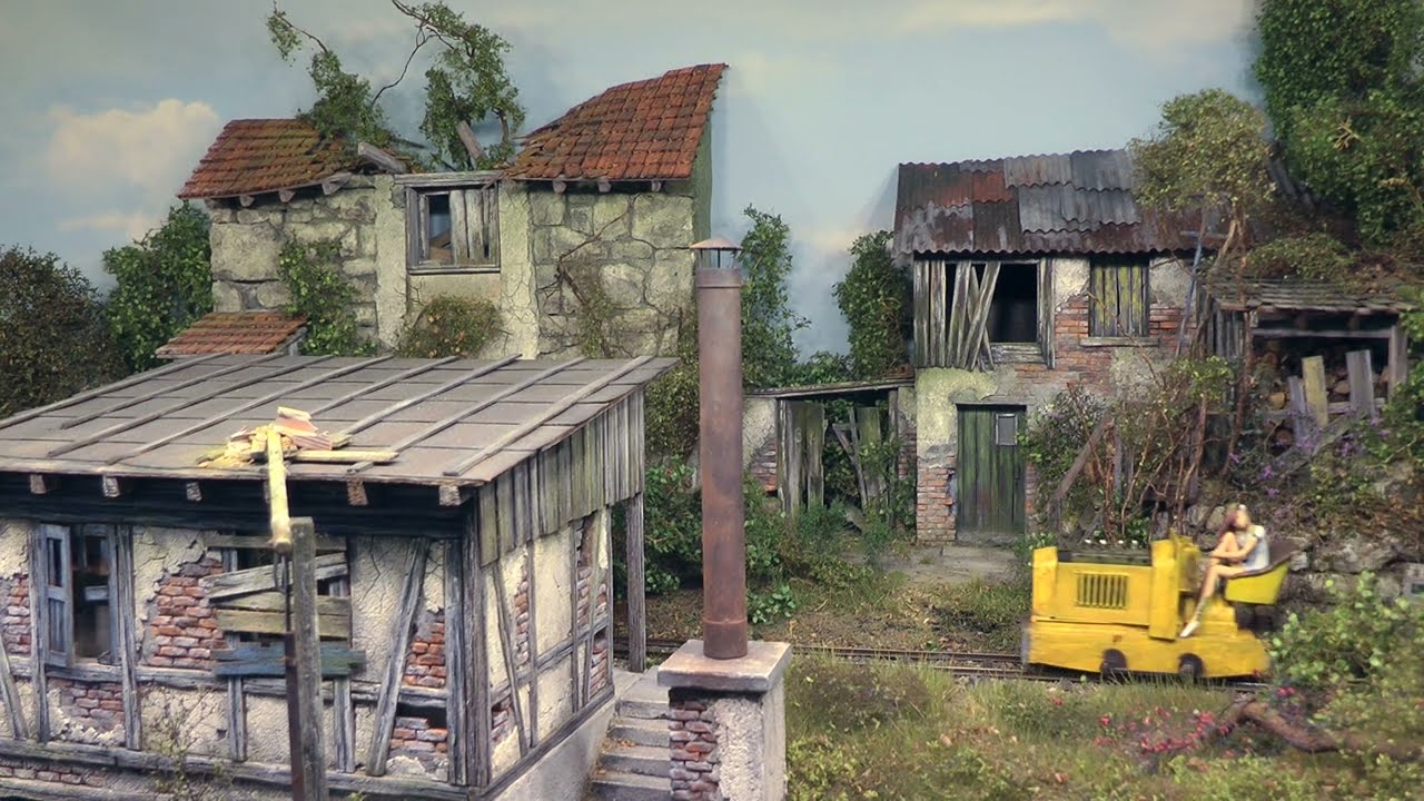 Eine der schönsten Modellbahnen über Feldbahnen und Schmalspurbahnen (Eisenbahn 1/35 Diorama)