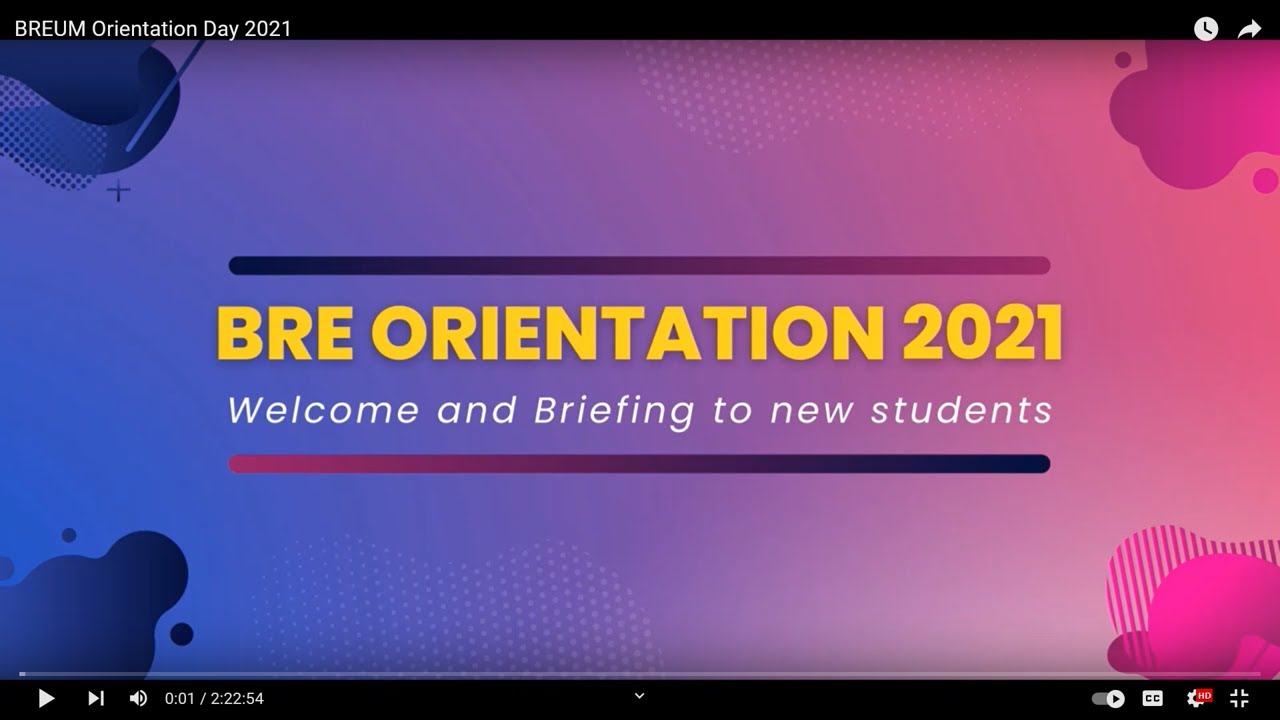 BREUM Orientation Day 2021