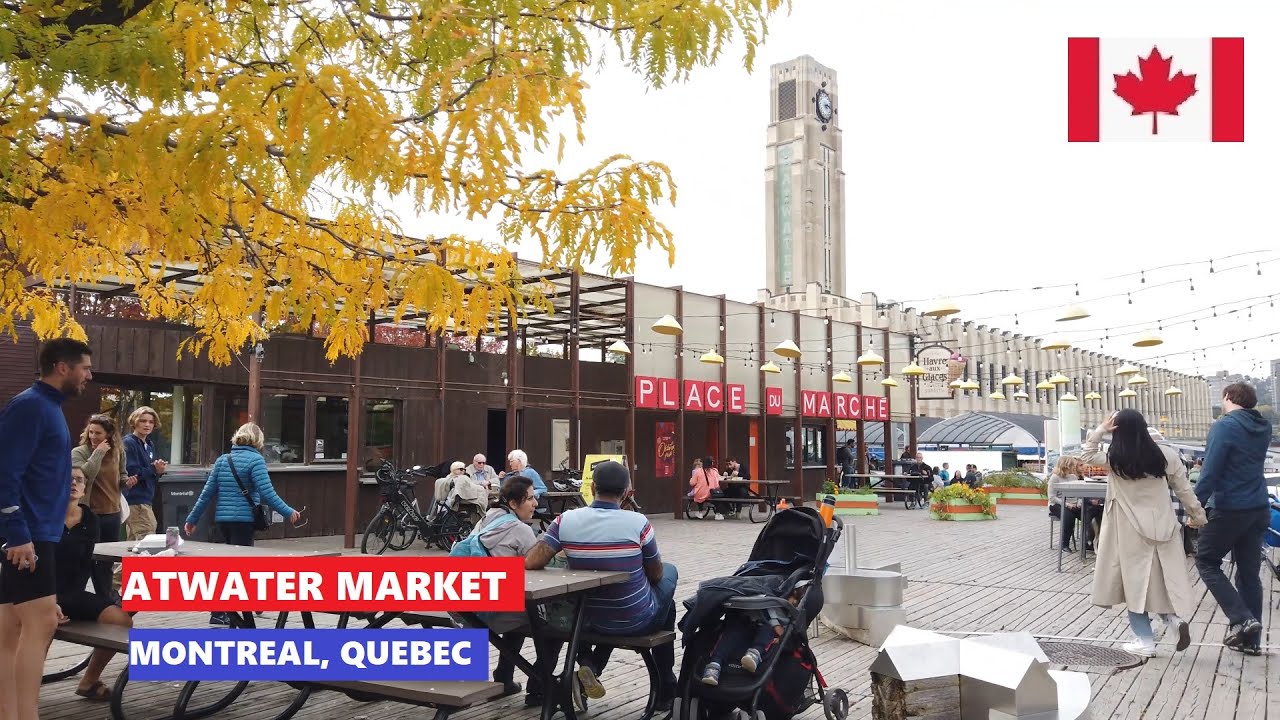 Montreal Walking Tour | Marche Atwater | Atwater Market (4K)