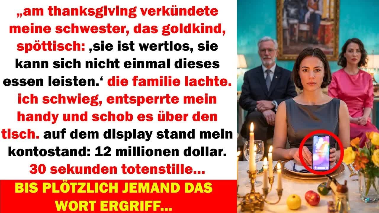 „meine schwester verspottete mich am thanksgiving – bis ich 12 mio  zeigte und alles eskalierte…