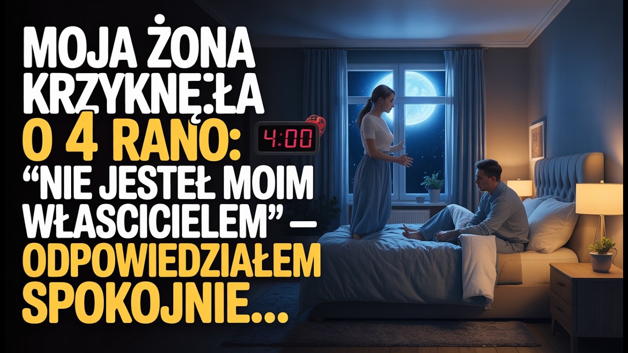 Moja żona krzyknęła o 4 rano „Nie jesteś moim właścicielem” – odpowiedziałem spokojnie…