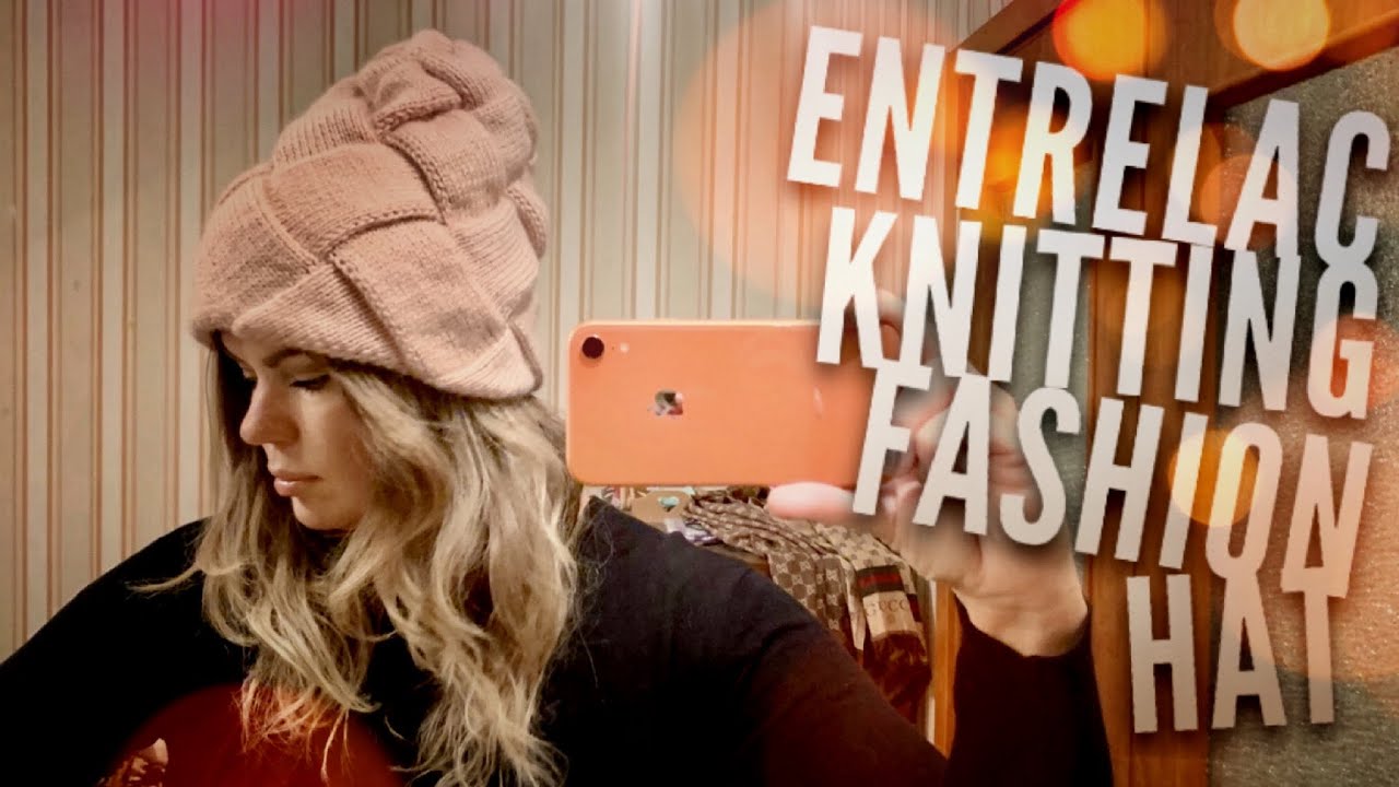 Вяжем ШАПКУ ЭНТЕРЛАК СПИЦАМИ 😍 / ENTRELAC Knitted HAT