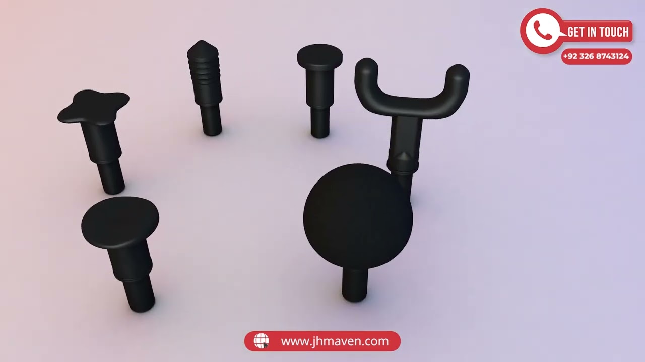 3D Video Animation of portable massage gun  -  JH Maven Communication