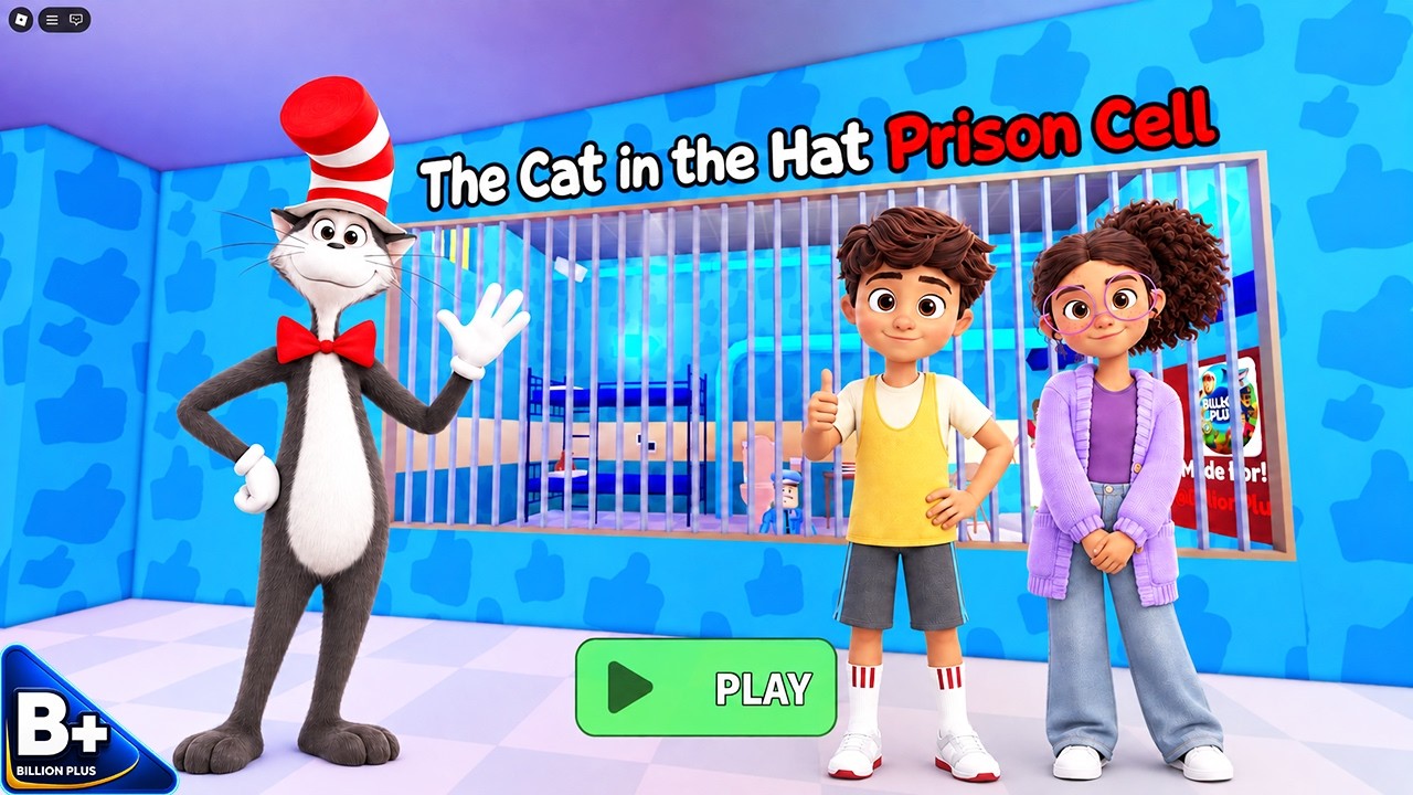 THE CAT IN THE HAT PRISON RUN Obby New Update - Roblox All Morphs Unlocked FULL Walkthrough All Item