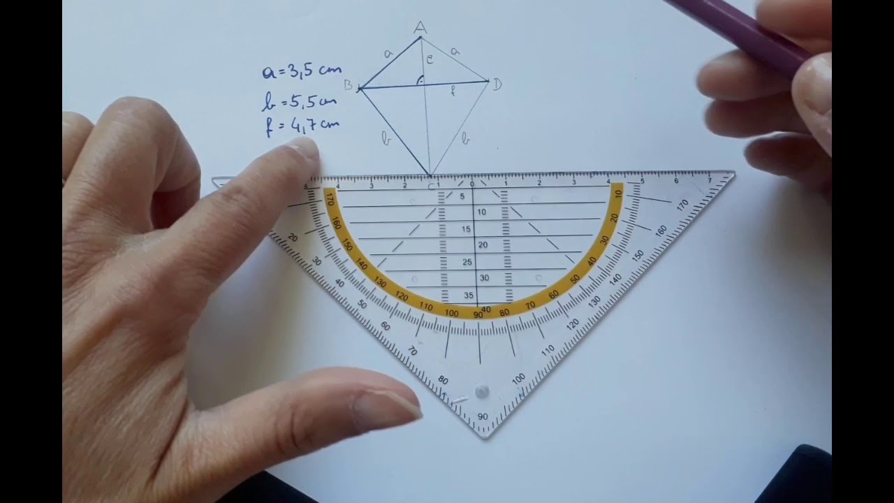 Konstruktion eines Deltoids mit den Seiten a,b und der Diagonale f