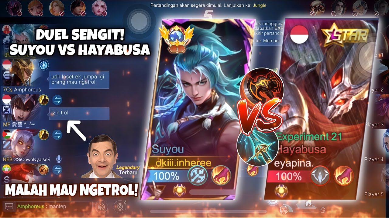 SOLO RANK KETEMU PUBLIK MAU NGETROL! DUEL SUYOU VS HAYABUSA! - MOBILE LEGENDS