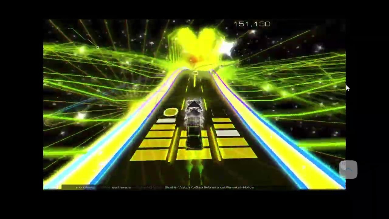 Audiosurf 2 Ep. 3738: Slushii - Watch Yo Back. 382K score. Mono Turbo.