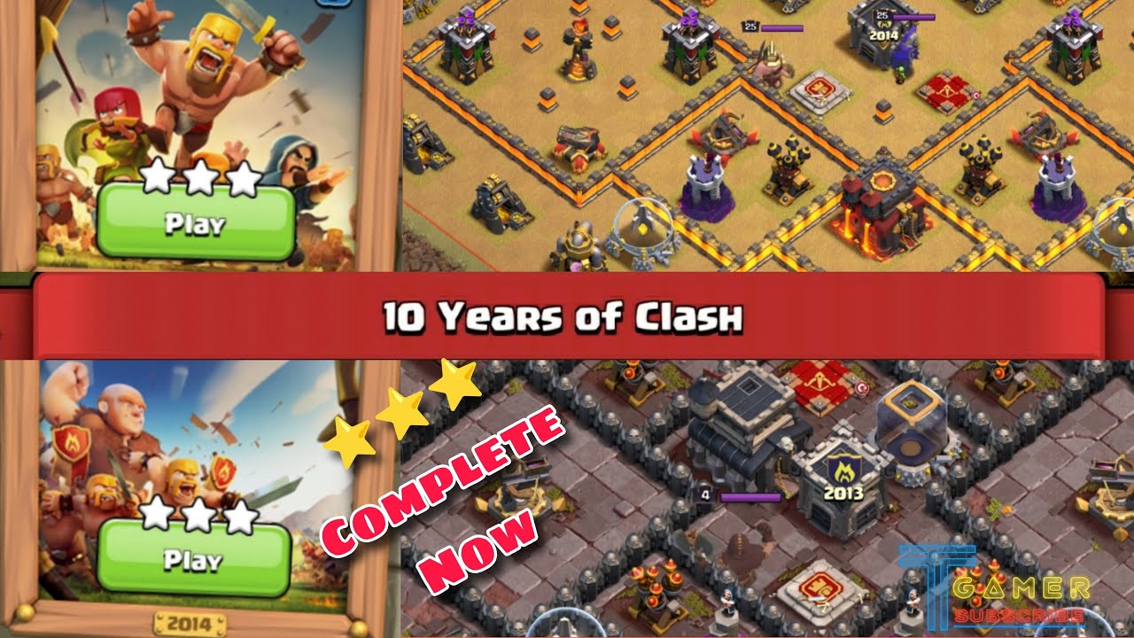 Easily complete the 2013 & 2014 Challenge - 10 Years of Clash- (COC)