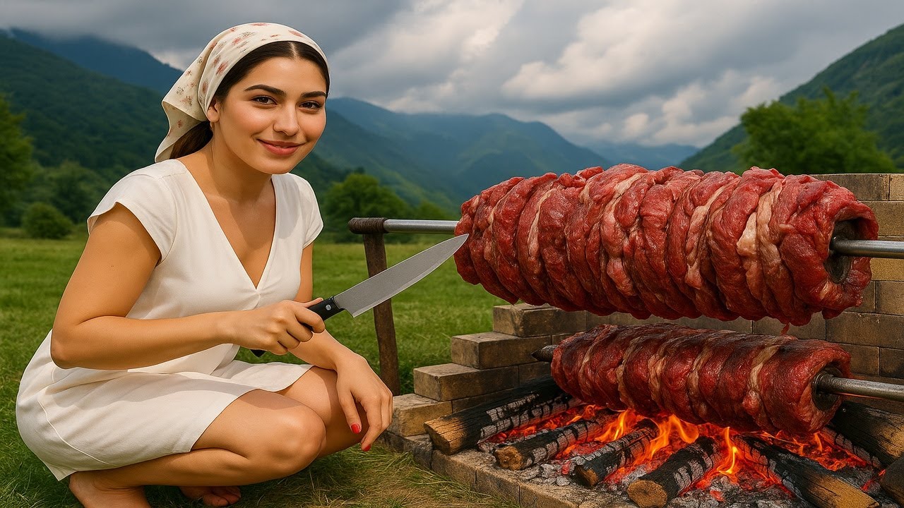 She Grills by the River — A Taste You’ll Never Forget 🔥🌾