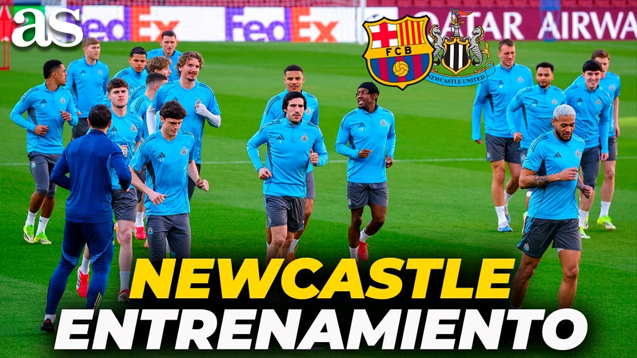 ENTRENAMIENTO completo del NEWCASTLE en el SPOTIFY CAMP NOU | BAR&Ccedil;A vs NEWCASTLE