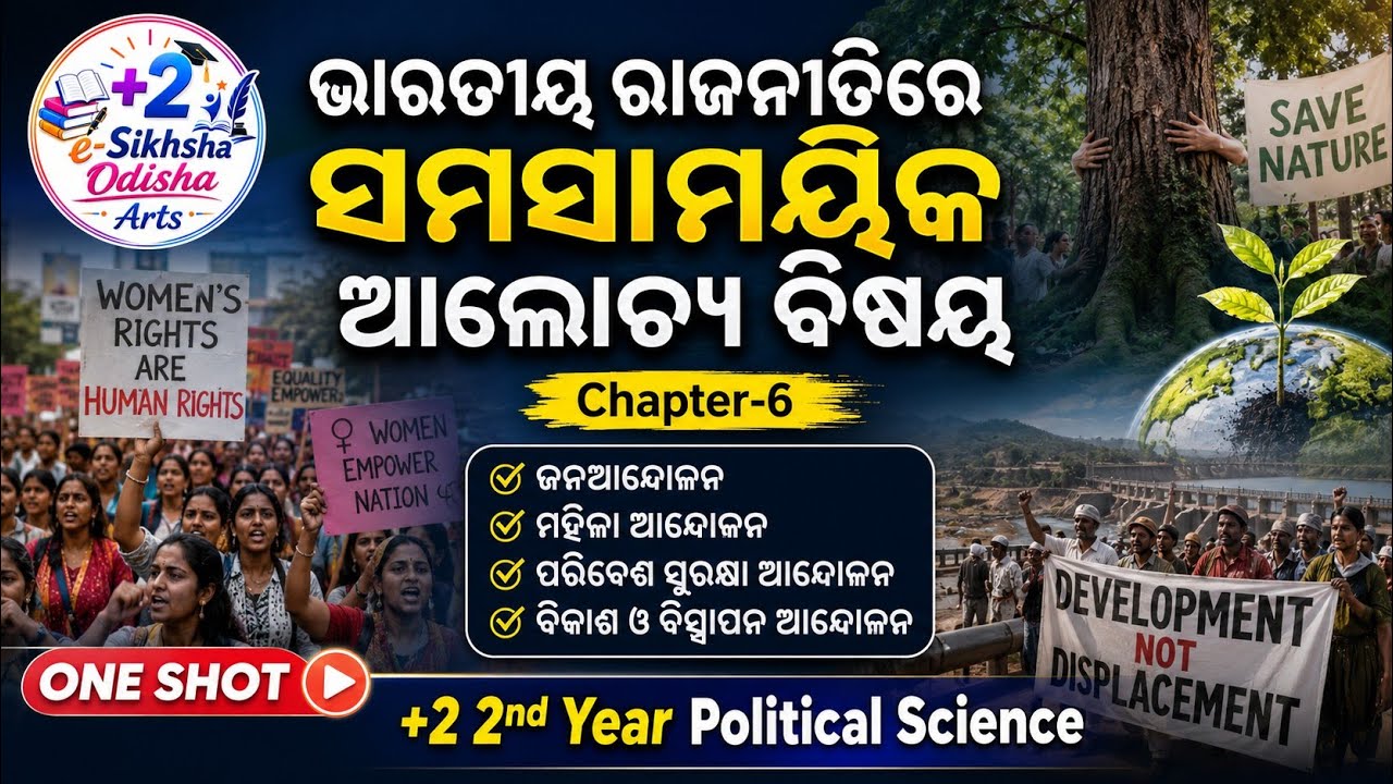 Chp 6 Political Science +2 2nd Year | Contemporary Issues in Indian Politics | Popular Movements