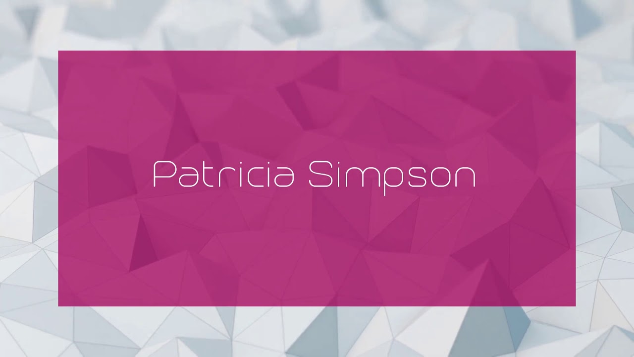 Patricia Simpson - appearance