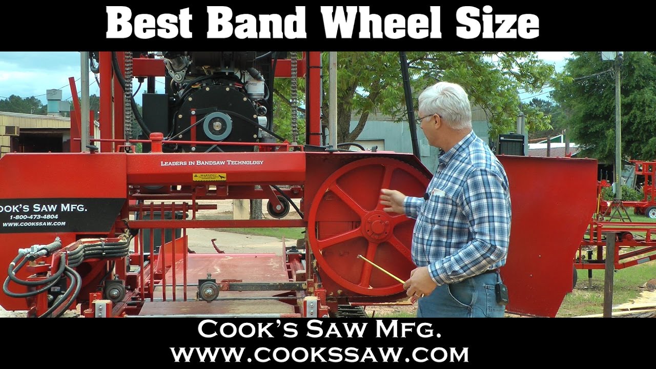 Best band wheel size for a portable sawmill