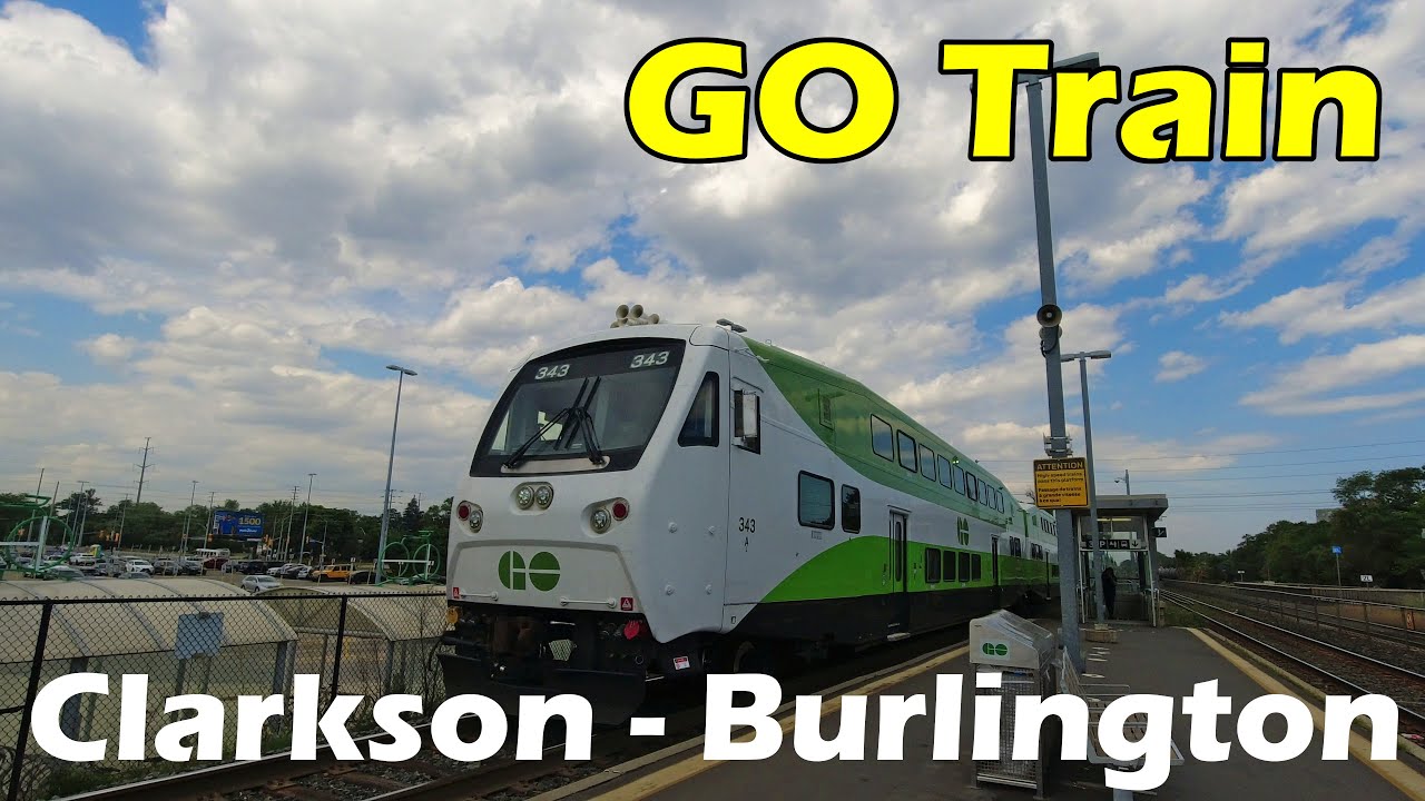 4K Go Train Lakeshore West from Clarkson to Burlington GO (Duration 25min)