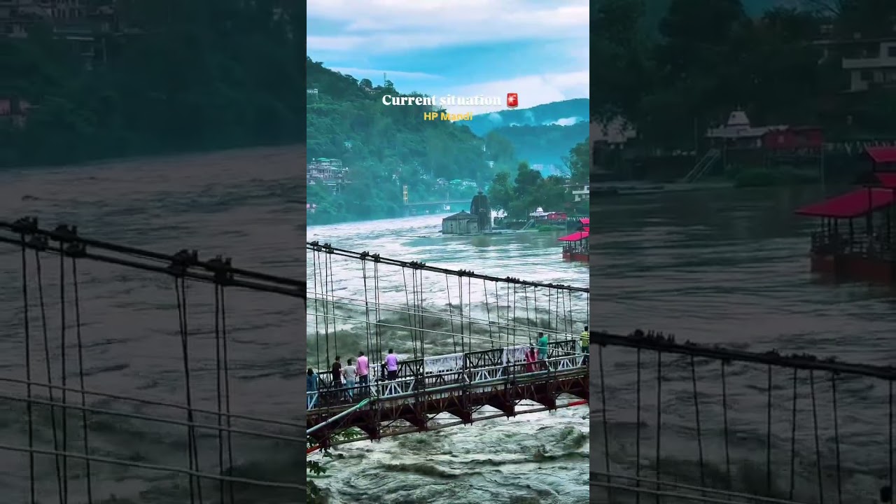 Flood in Mandi City | Himachal Pradesh Monsoon 2025 | #shorts #flood #himachal
