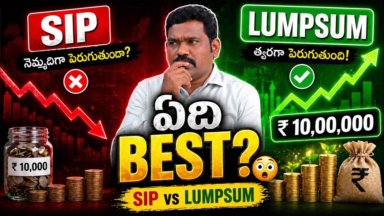 SIP VS LUMPSUM Explained In Telugu | Investment For Beginners | 2026 Strategy | RP Wealth