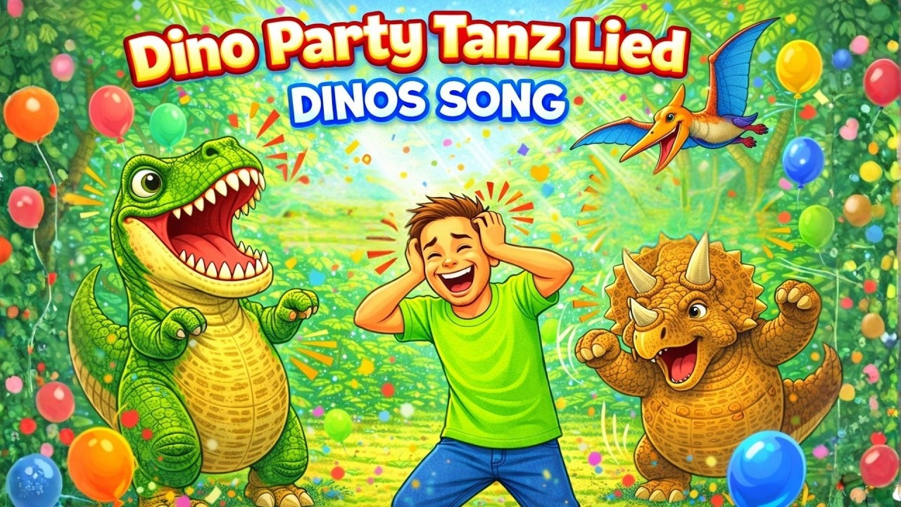 Dino Party 🦖 Neues T Rex Tanz Lied 💥 Dino Song 🎶 Deutsch Dino Tanz 🦕
