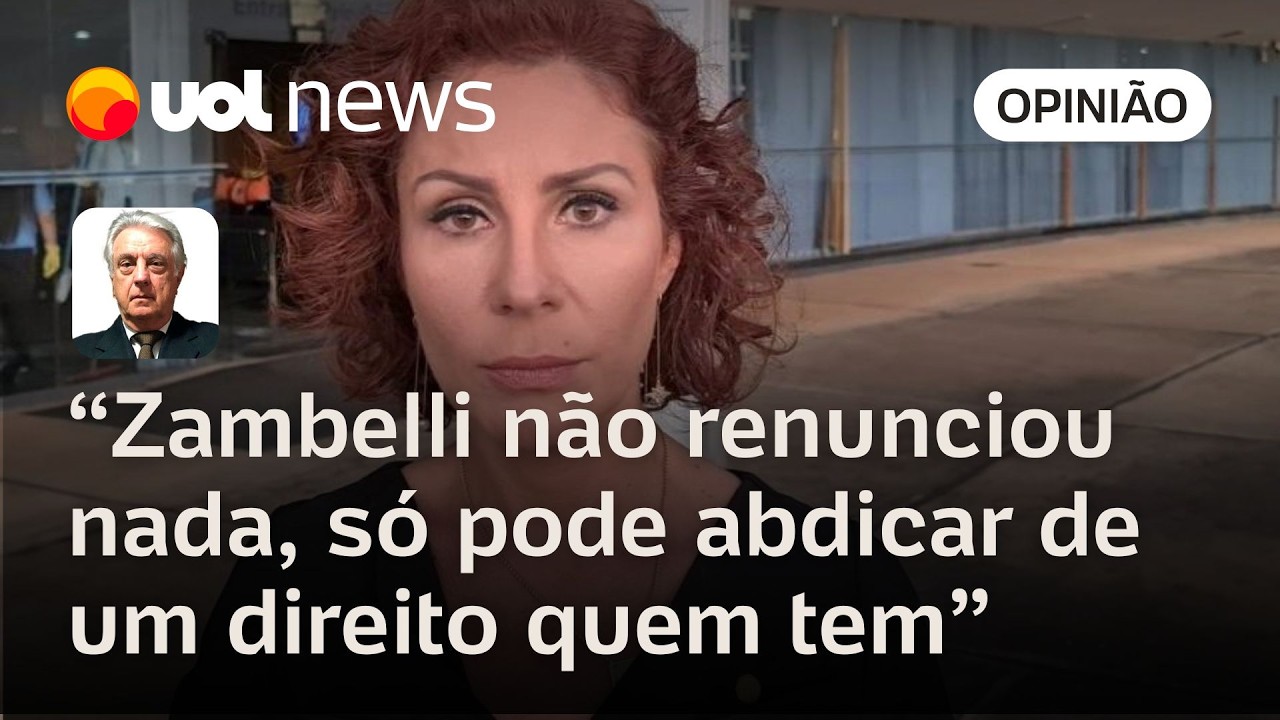 Zambelli não renunciou mandato, ela não pode abdicar de um direito que ela não tem | Maierovitch