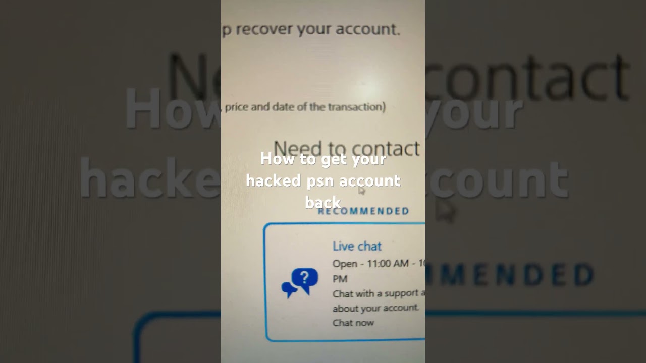 How to get your hacked psn account back