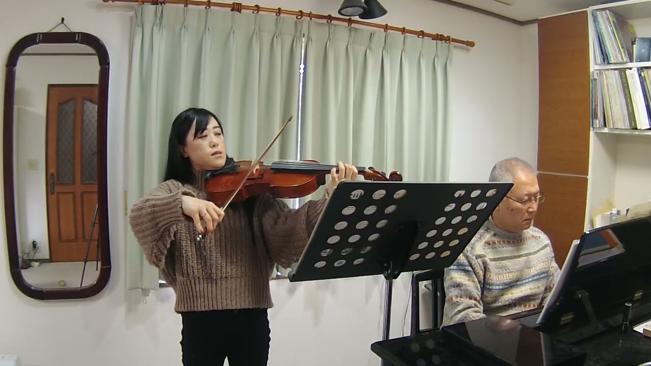バッハ作曲　メヌエット２番　ヴィオラ版　生徒さんの演奏